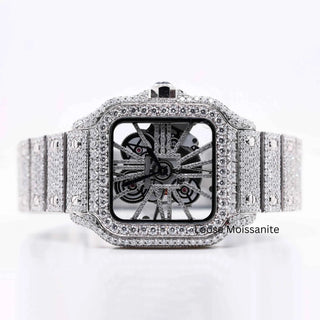 Moissanite Skeleton Watch