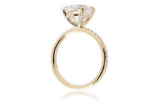 2 Carat Oval Shaped Moissanite Ring with Accent in White Gold