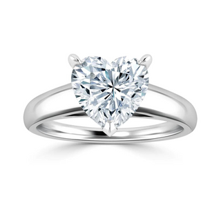 1.50 Carat Heart Shape Moissanite Solitaire Ring in Rose Gold