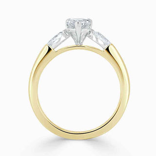 1.80 Ct Heart Shape Moissanite Three Stone Ring in White Gold