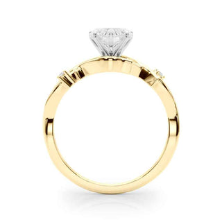 1 Carat Heart Shape Three Stone Twisted Moissanite Ring in Rose Gold