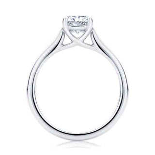 1.20 Carat Radiant Cut Moissanite Solitaire Ring in White Gold