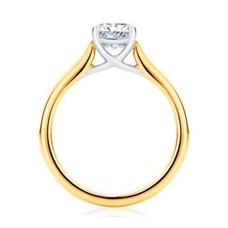 1.20 Carat Radiant Cut Moissanite Solitaire Ring in White Gold
