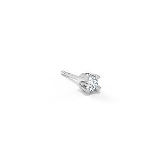 0.20 Carat Round Cut Moissanite Solitaire Studs For Men