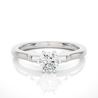 1 Ct Basket Set Moissanite Solitaire Ring In Rose Gold