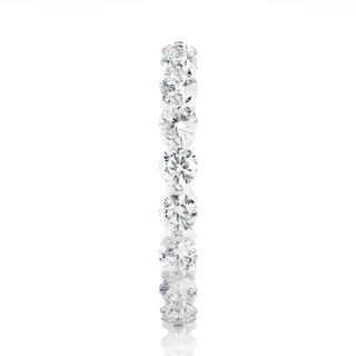 1.50 Ct Round Cut Moissanite Wedding Band For Women In White Gold