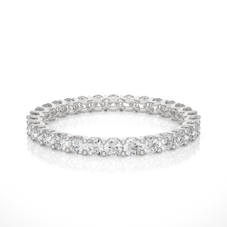 1 Carat Round Shape Moissanite Infinity Wedding Band In Rose Gold