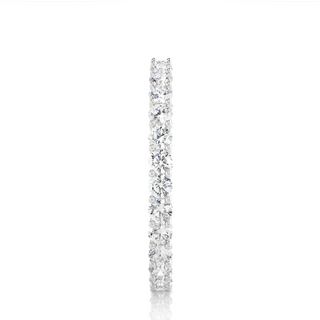 1 Carat Round Shape Moissanite Infinity Wedding Band In White Gold