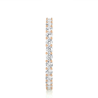 1 Carat Round Shape Moissanite Infinity Wedding Band In Rose Gold