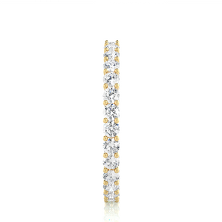 1 Carat Round Shape Moissanite Infinity Wedding Band In Yellow Gold