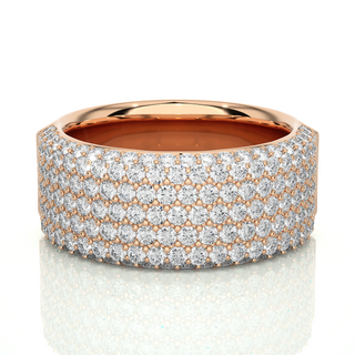 2 Carat Moissanite Micro Pave Wedding Band In White Gold