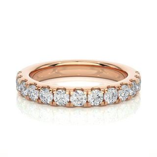 1 Ct Moissanite V-Split Half Eternity Band In Silver