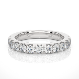 1 Ct Moissanite V-Split Half Eternity Band In Rose Gold