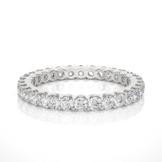 1.50 Carat Surface Prong Round Moissanite Eternity Band in Yellow Gold