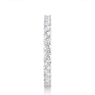 1.50 Ct Surface Prong Round Moissanite Eternity Band in Silver