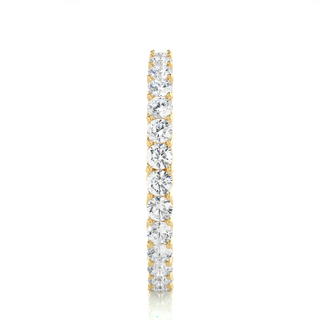 1.50 Carat Surface Prong Round Moissanite Eternity Band in Yellow Gold