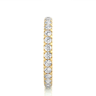 1 Ct V-Prong Moissanite Wedding Band in Yellow Gold