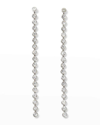 1.50 Carat Round Drop & Linear Moissanite Earrings For Women