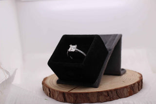2 Carat Princess Cut Moissanite Engagement Ring In White Gold
