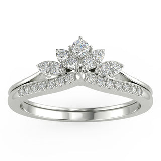 0.80 Carat Round Cut Moissanite Curved Wedding Ring In White Gold