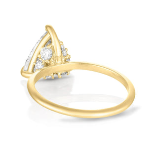 1.5 Carat Trillion Cut Hidden Halo Moissanite Ring in White Gold