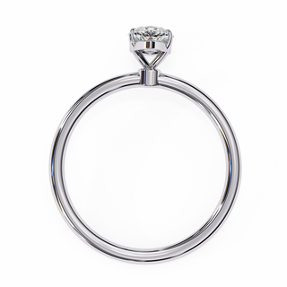 1 Carat Solitaire Marquise Moissanite Ring in White Gold