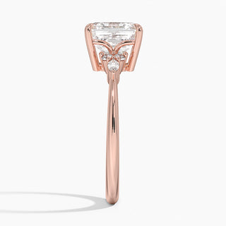 Buy 2 Carat Asscher Cut Moissanite Ring in Rose Gold