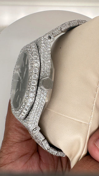 Side view Bust Down Ap Moissanite​ Watch