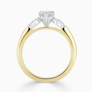 1.80 Ct Heart Shape Moissanite Three Stone Ring in White Gold