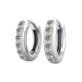 0.60 Ct Round Cut Moissanite Hoop Earrings For Unisex