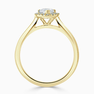 1.50 Carat Marquise Cut Halo Moissanite Ring in Rose Gold