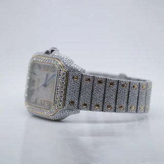 VVS Moissanite Diamond Watch Side Angle