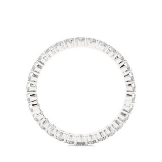 2.00 Mm Round Moissanite Shared Prong Eternity Band In White Gold