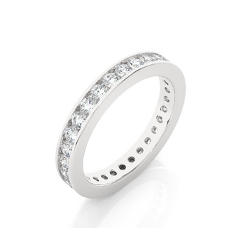Channel Setting Women's Engagement Ring silver