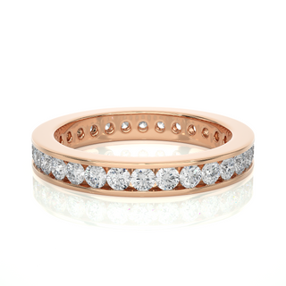 Channel Setting Women's Engagement Ring rose gold