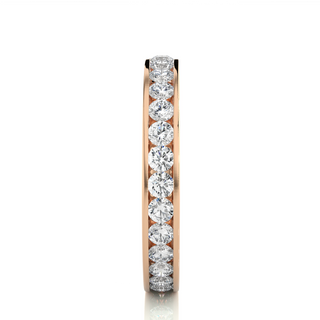Channel Setting Women's Engagement Ring rose gold