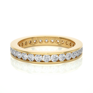Channel Setting Women's Engagement Ring yellow gold