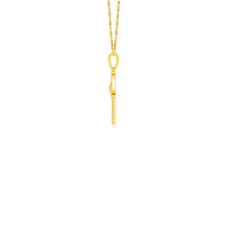 0.50 Carat Round Cut Moissanite Hamsa Pendant in Rose Gold
