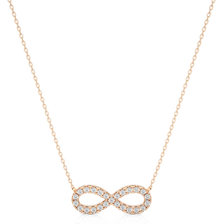 0.5 Ct Round Moissanite Infinity Channel Set Pendant In  White Gold