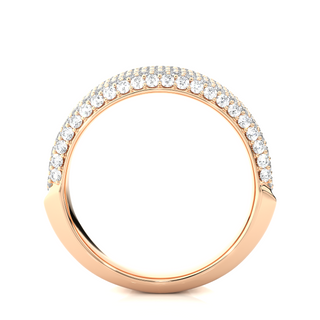 2 Carat Moissanite Micro Pave Wedding Band In Rose Gold