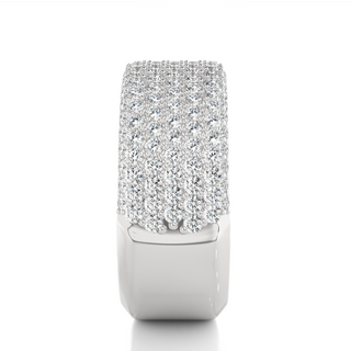 2 Carat Moissanite Micro Pave Wedding Band In Silver