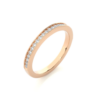 1.30 mm Moissanite Channel Setting Ring rose gold
