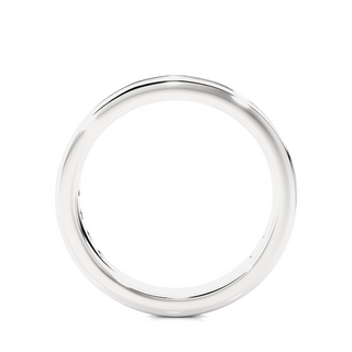 1.50 Ct Round Moissanite Channel Setting Wedding Band In White Gold
