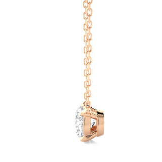 1 Carat Round Moissanite Solitaire Pendant In Rose Gold
