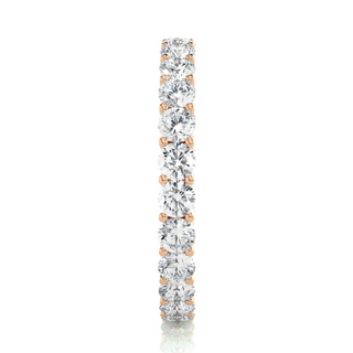 Round Stone filigree Pattern Moissanite Ring rose gold