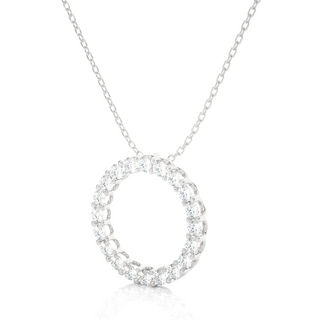 Women's Round Shape Pendant white gold