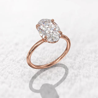 Oval Solitaire Moissanite Engagement Ring